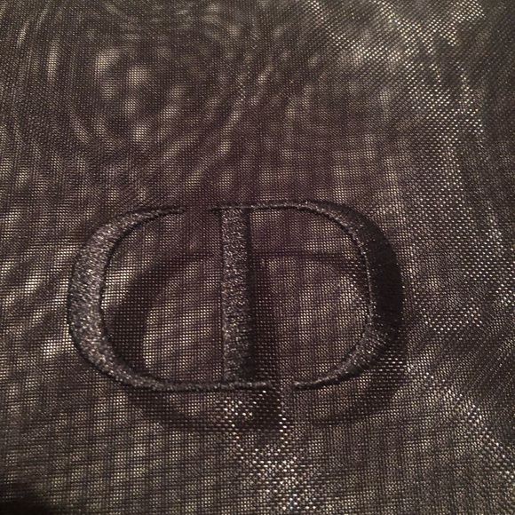 NWT in box Christian Dior black sheer embroidered pouch/clutch - Picture 2 of 5